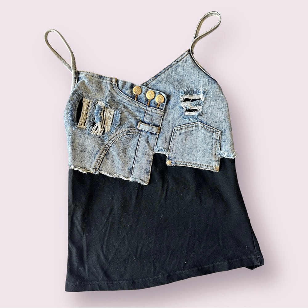 Y2K Denim Tank Top
